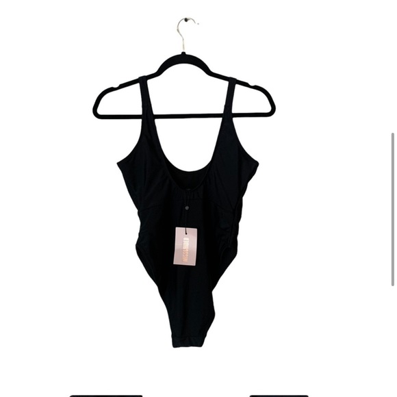 MISSGUIDED NWOT Black High Leg Waistband Swimsuit 8 - Picture 4 of 10